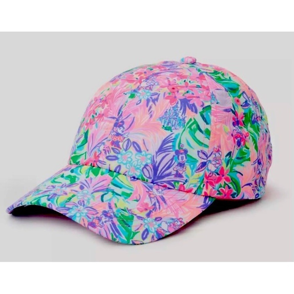 Disney Parks Lilly Pullitzer Dreamin Hat Baseball‎ Cap Pink Minnie Daisy Castle